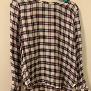 Loft plaid blouse
